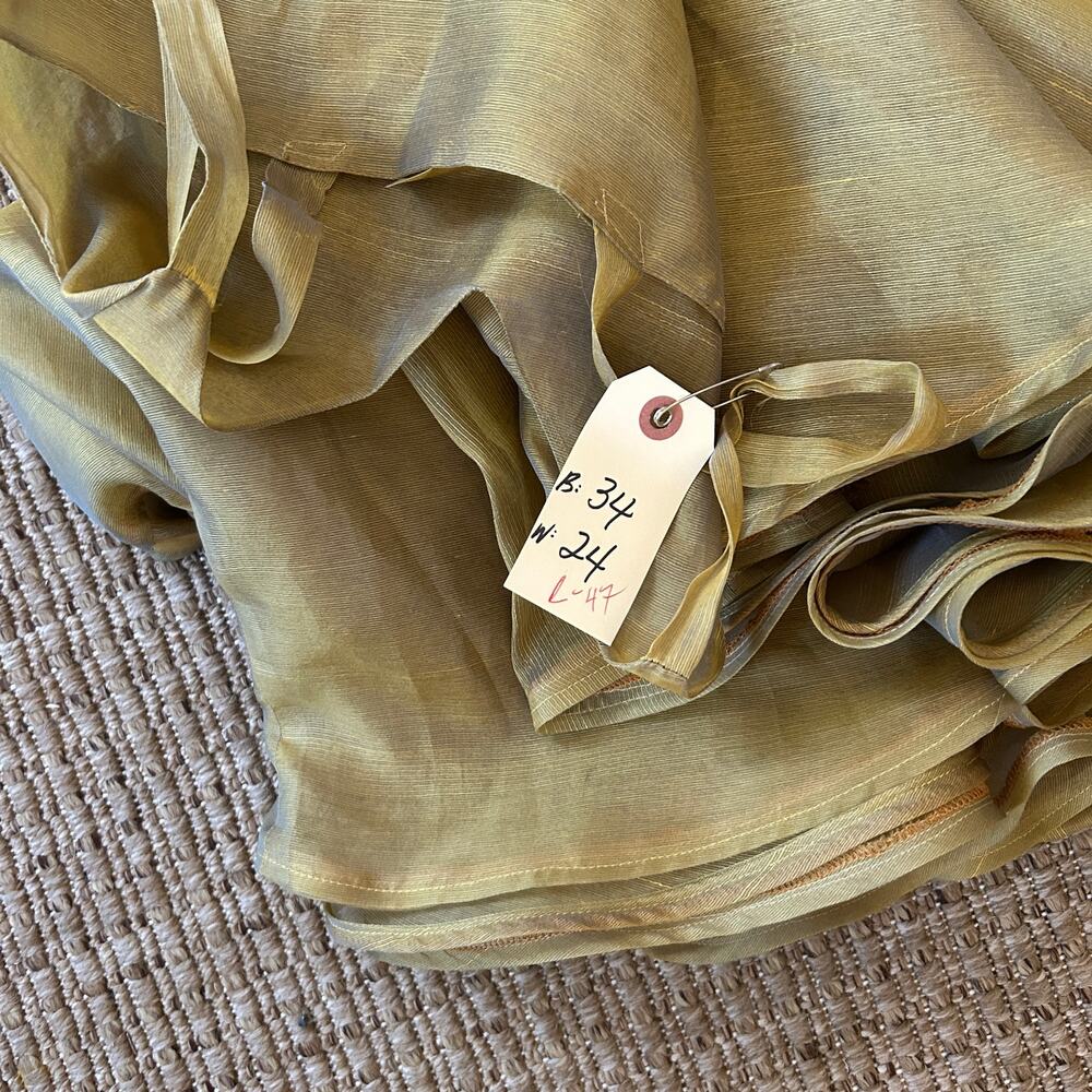 Vintage 50s Archival Metallic Tiered Slip Dress, Rare - Picture 13 of 13